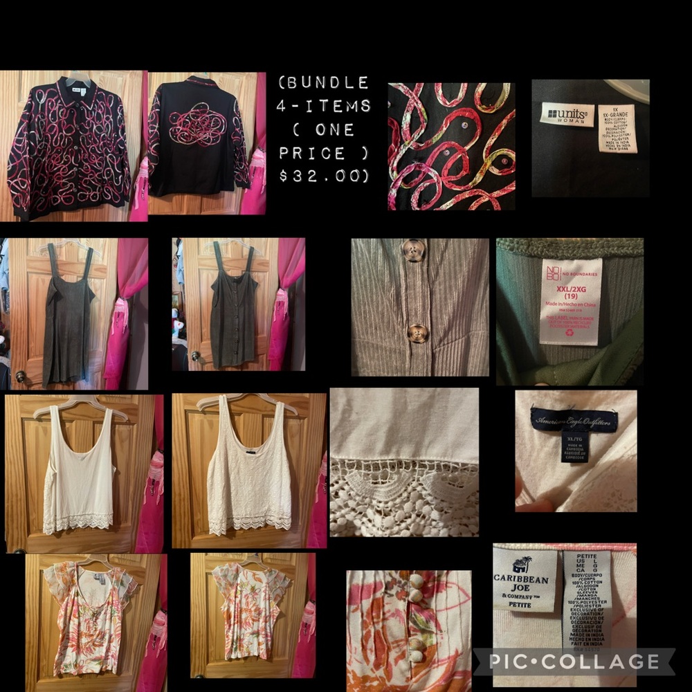 Bundle of 4 Clothing Items with Embroidered Jacket